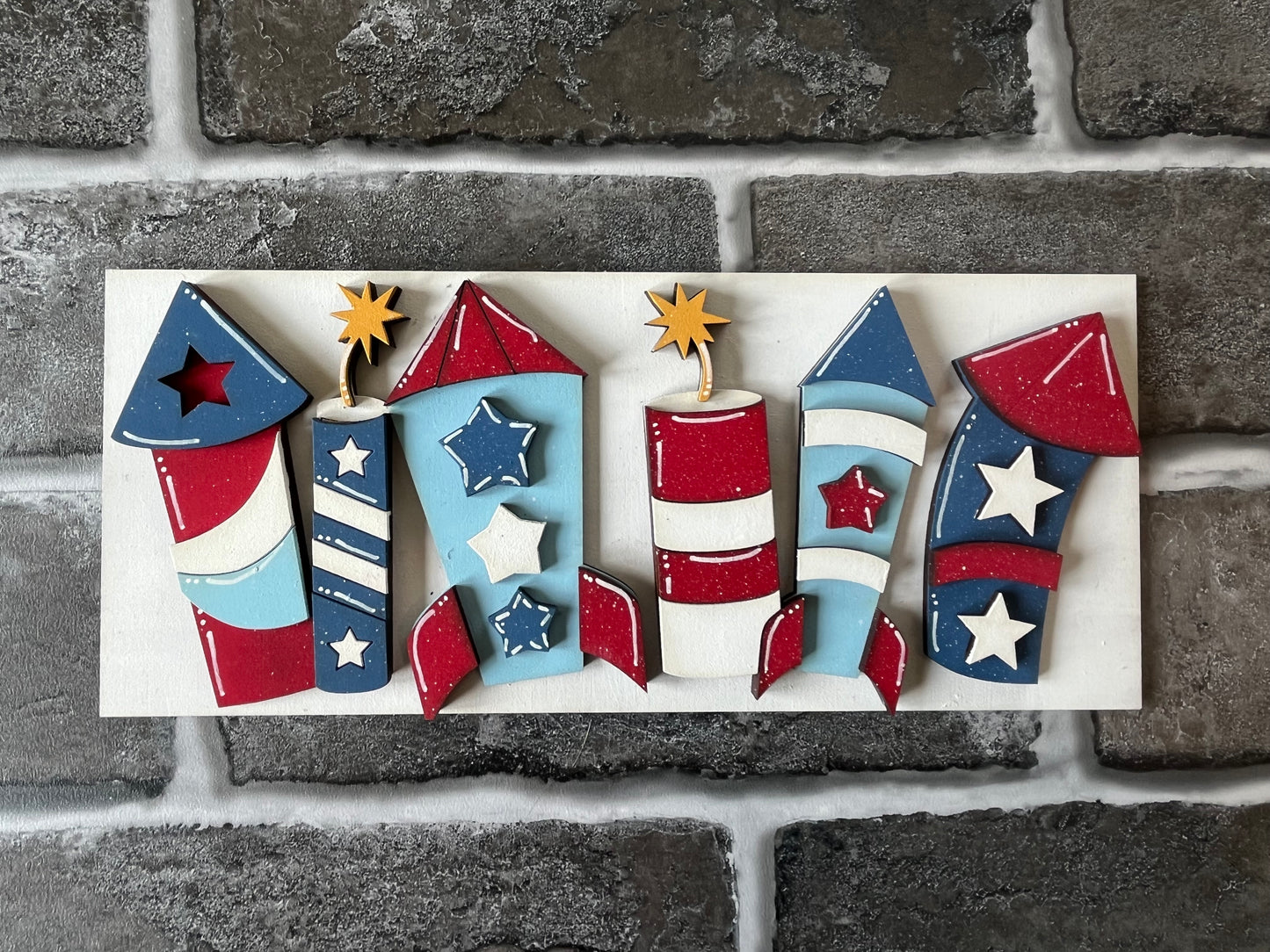 Patriotic Rockets Sign