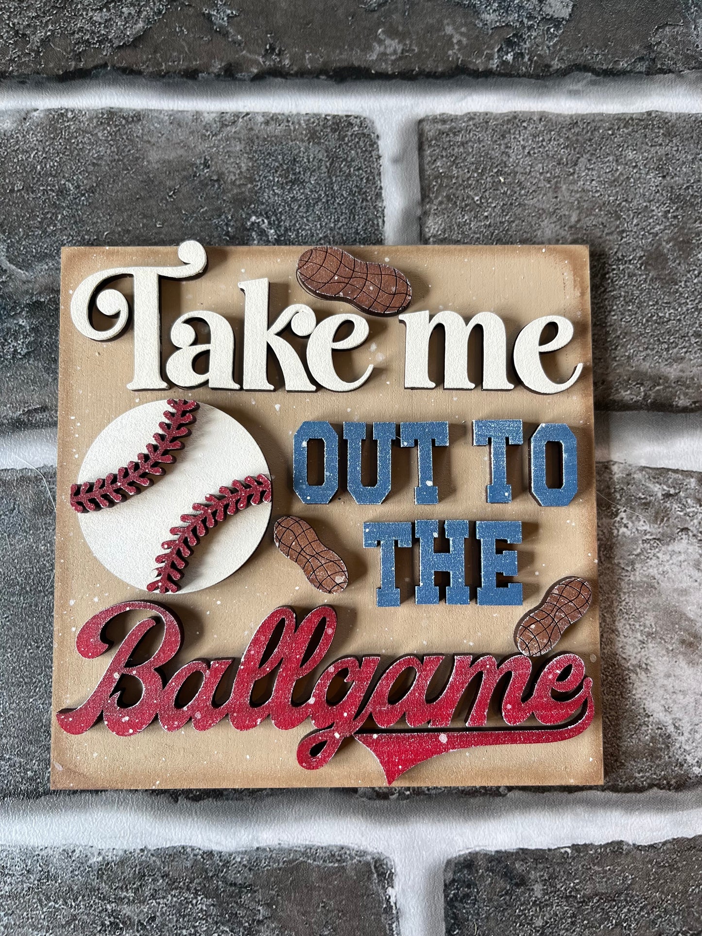 Take Me Out Baseball Ladder Tile