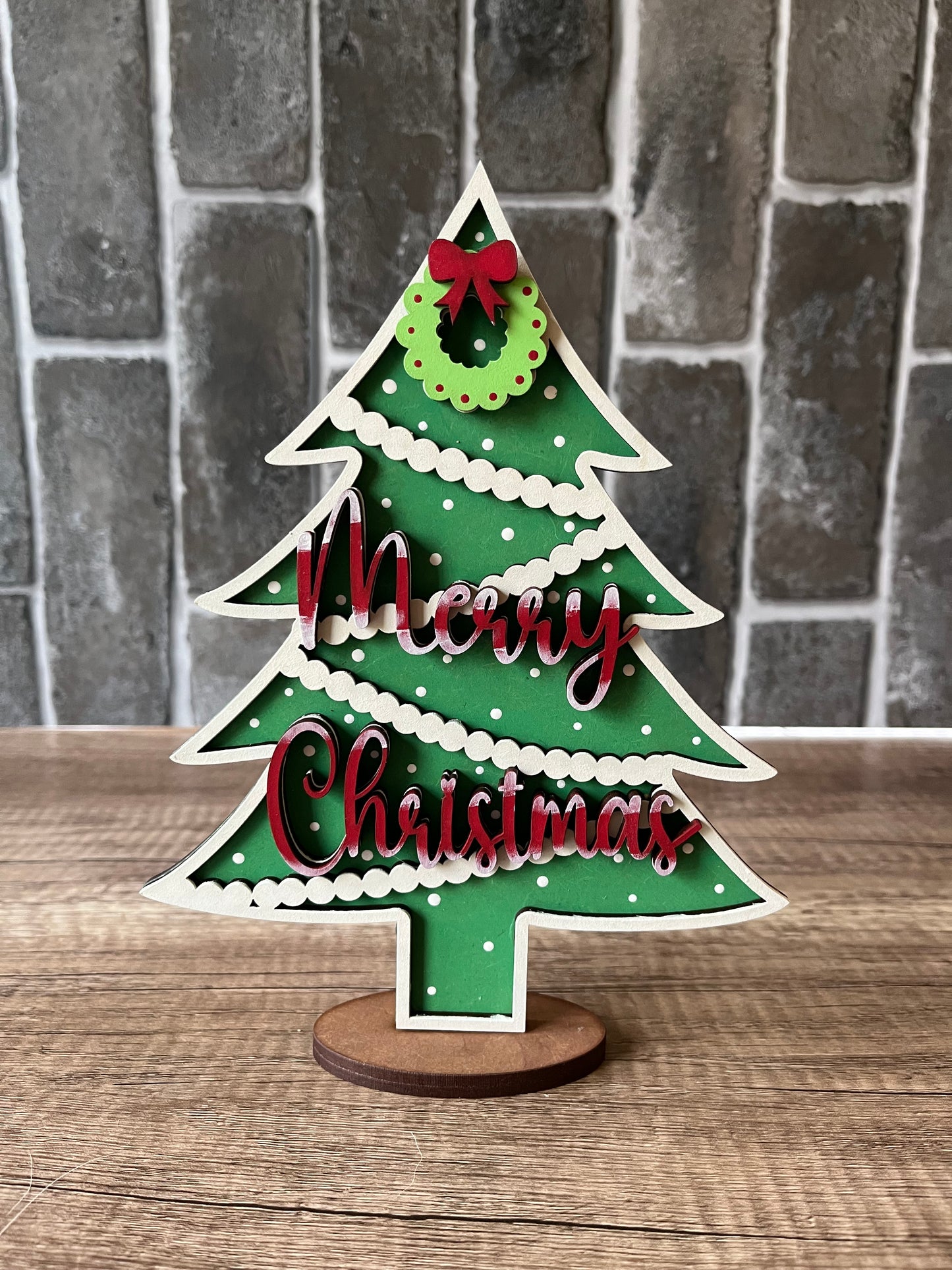 Merry Christmas Tree Shelf Sitter