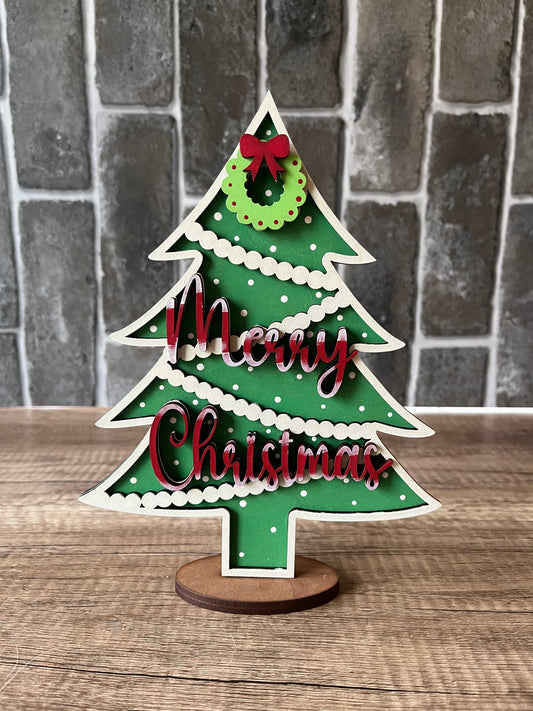 Merry Christmas Tree Shelf Sitter