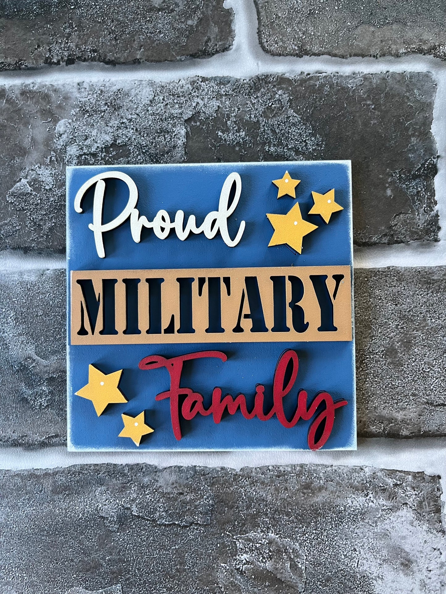 Proud Military Family Ladder Tile