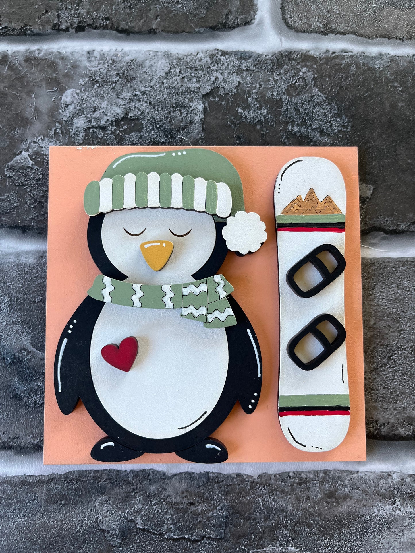 Snowboard Penguin Ladder Tile