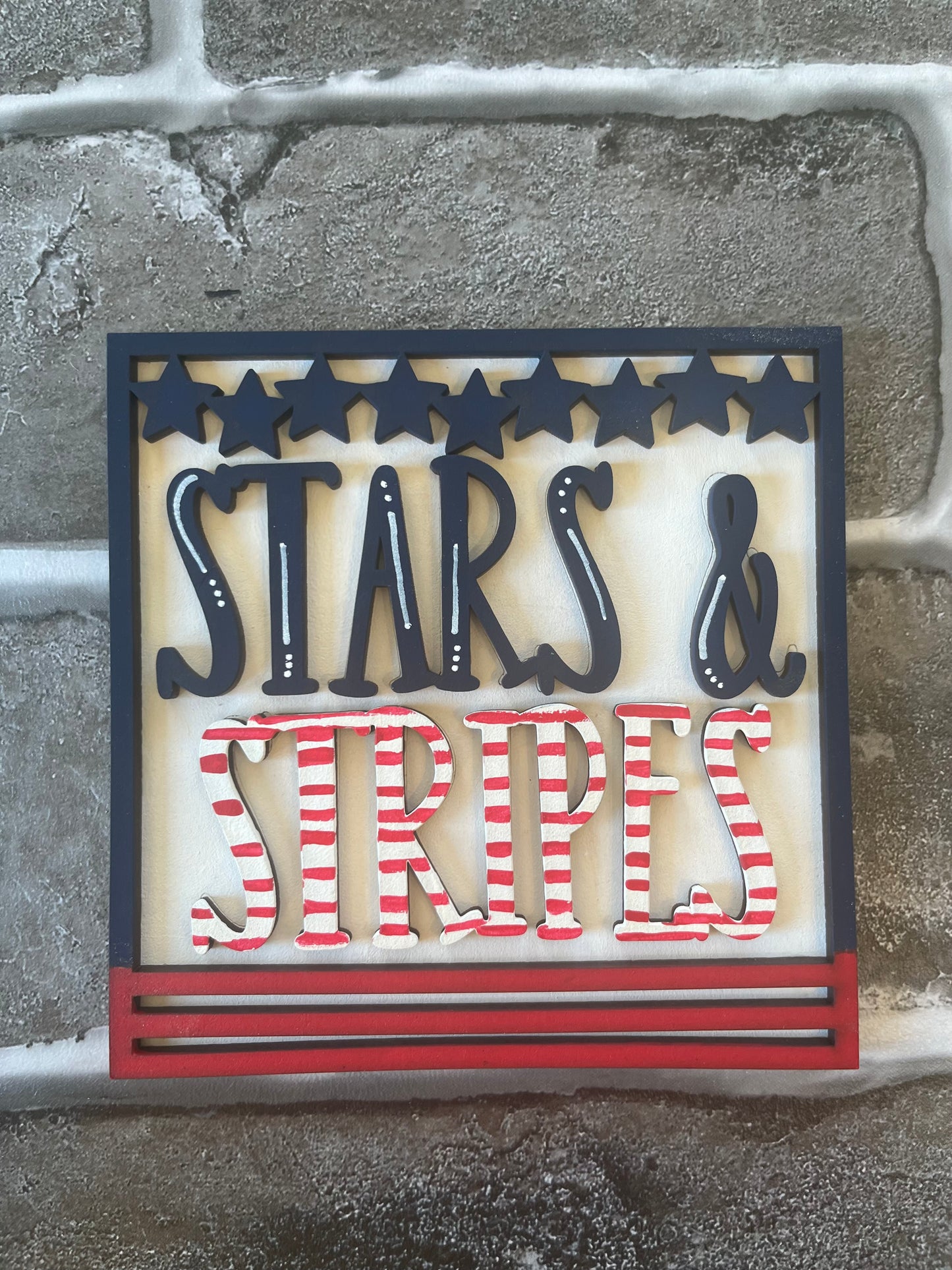 Stars & Stripes Ladder Tile