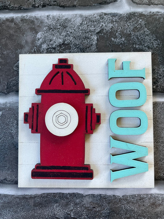 Woof Fire Hydrant Ladder Tile