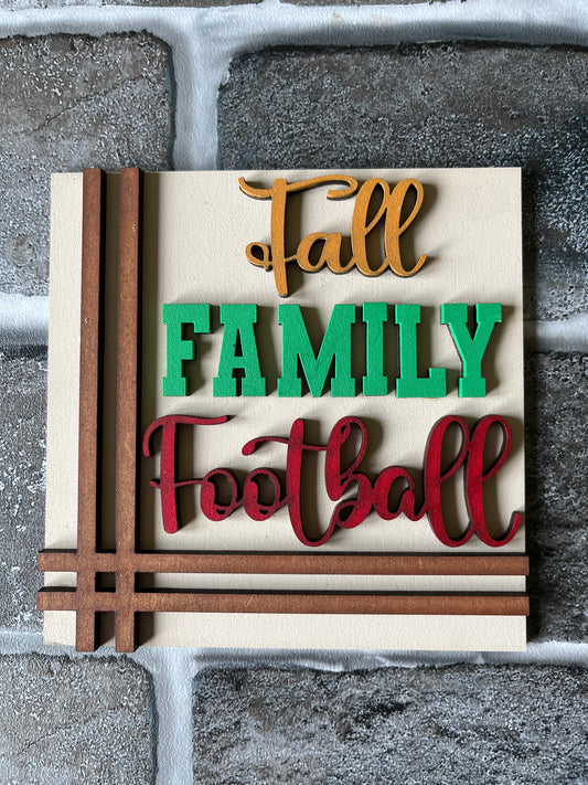 Fall Family Football Ladder Tile