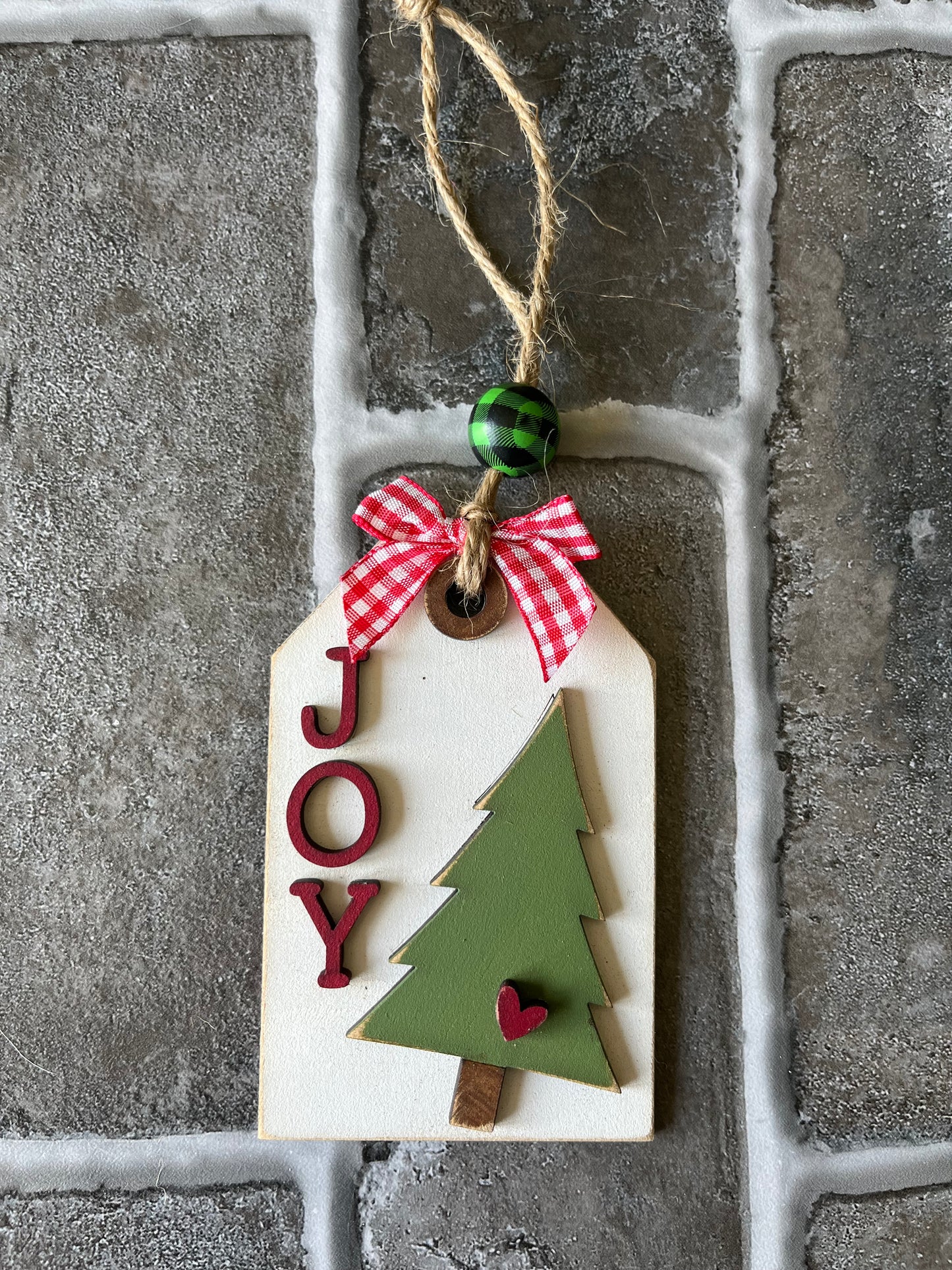 Joy Christmas Tree Tag Ornament