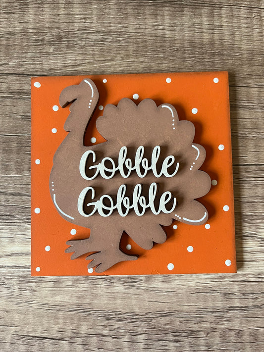 Gobble Gobble Turkey Ladder Tile