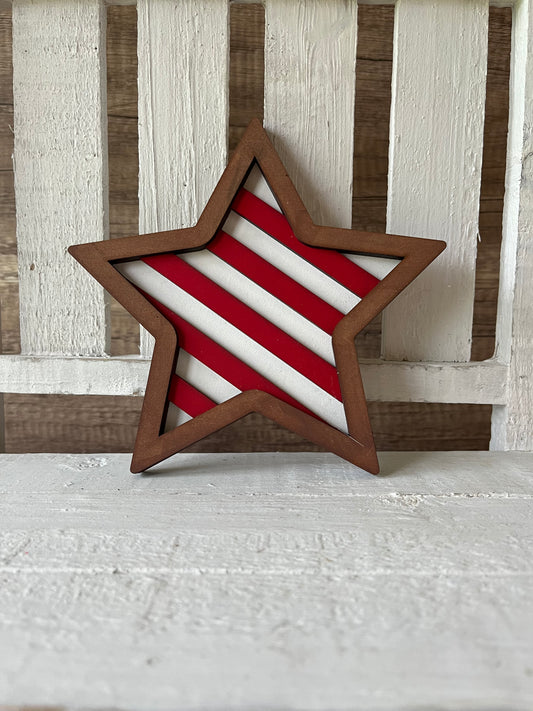 Stripes Star Shelf Sitter