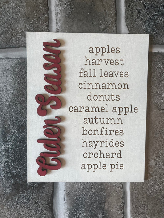 Cider Season Sign