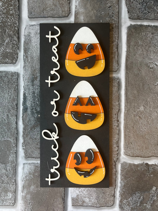 Trick or Treat Cany Corn Sign
