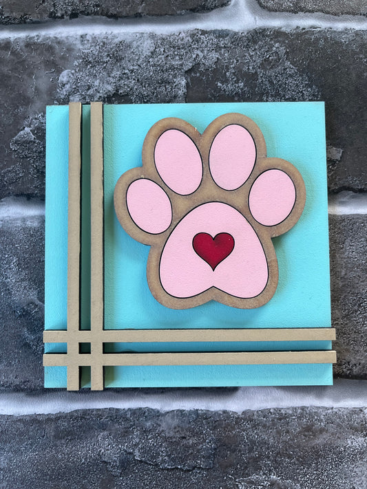 Cat Paw Print Ladder Tile