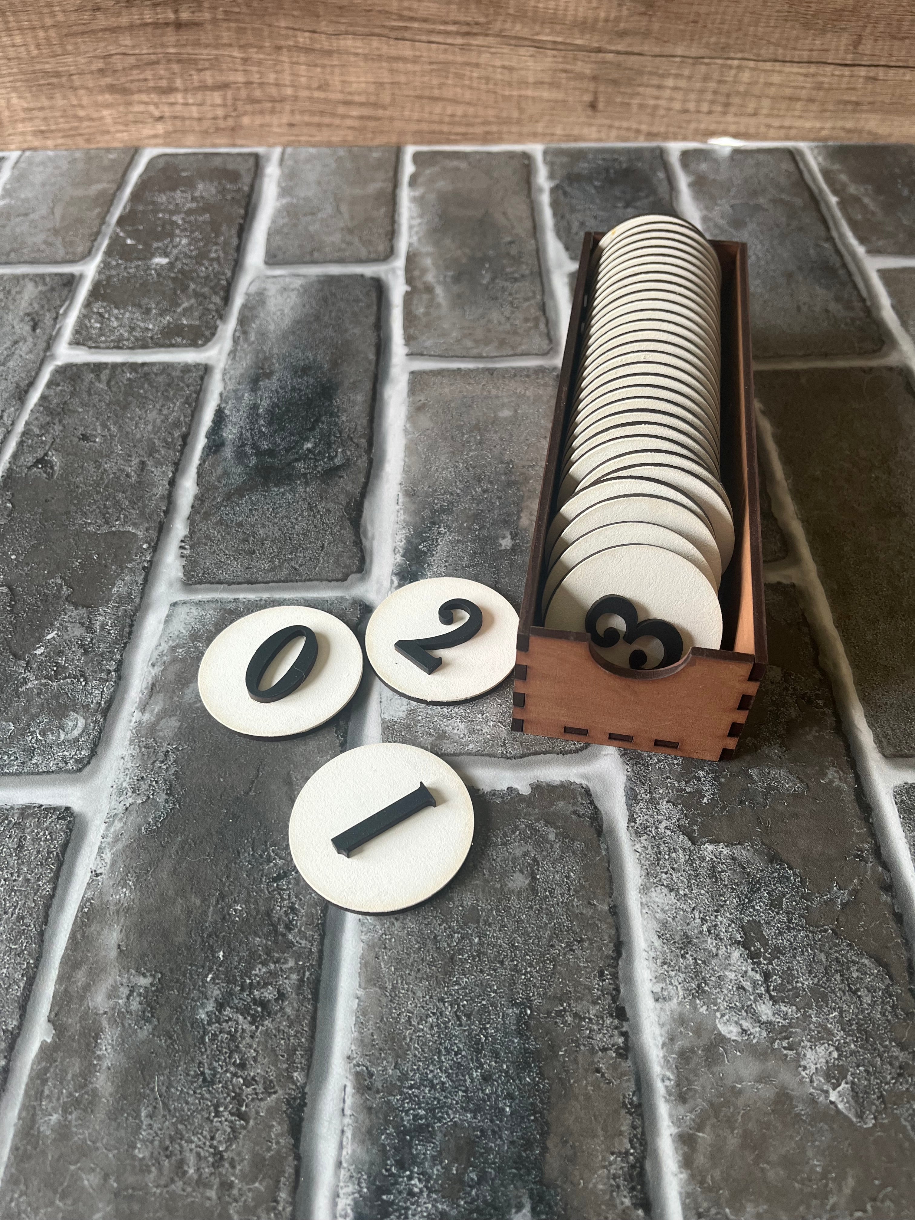 Box with Countdown Numbers Interchangeable Countdown – Coolspring Studio