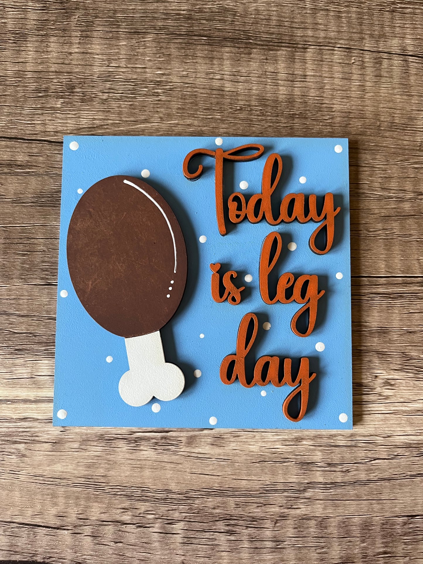 Today is Leg Day Ladder Tile