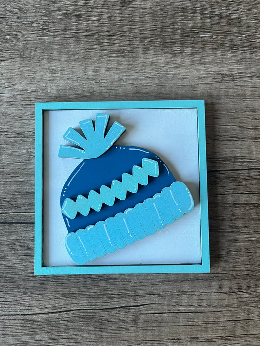 Blue Winter Hat Ladder Tile