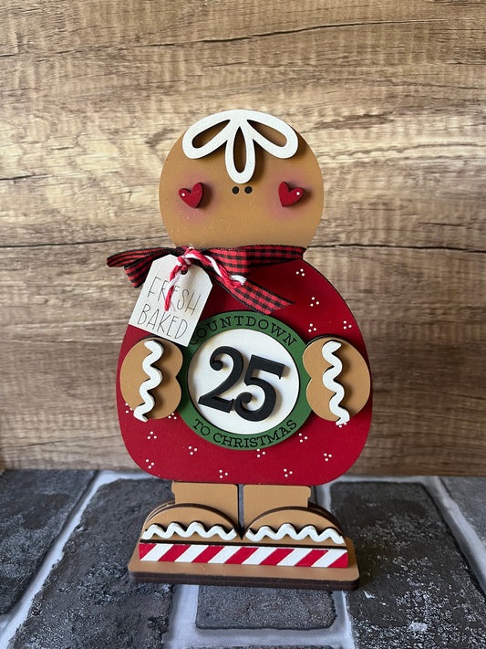 Gingerbread Interchangeable Countdown