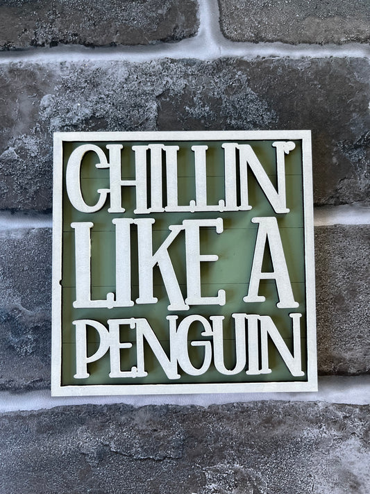 Chillin Like Penguin Ladder Tile