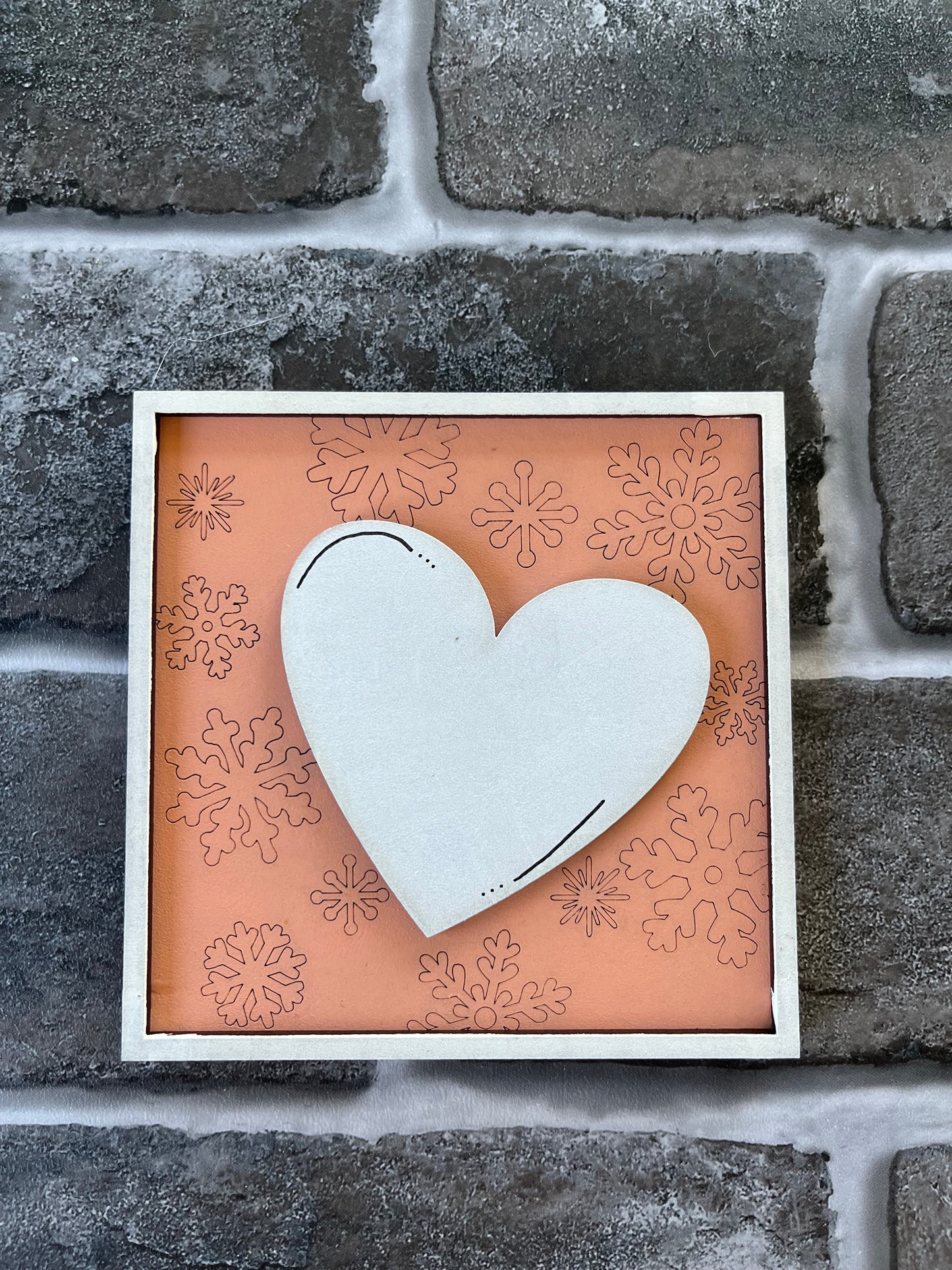 Snowflake Heart Ladder Tile