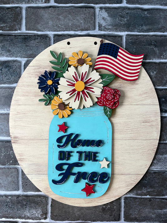 Home of the Free Door Hanger