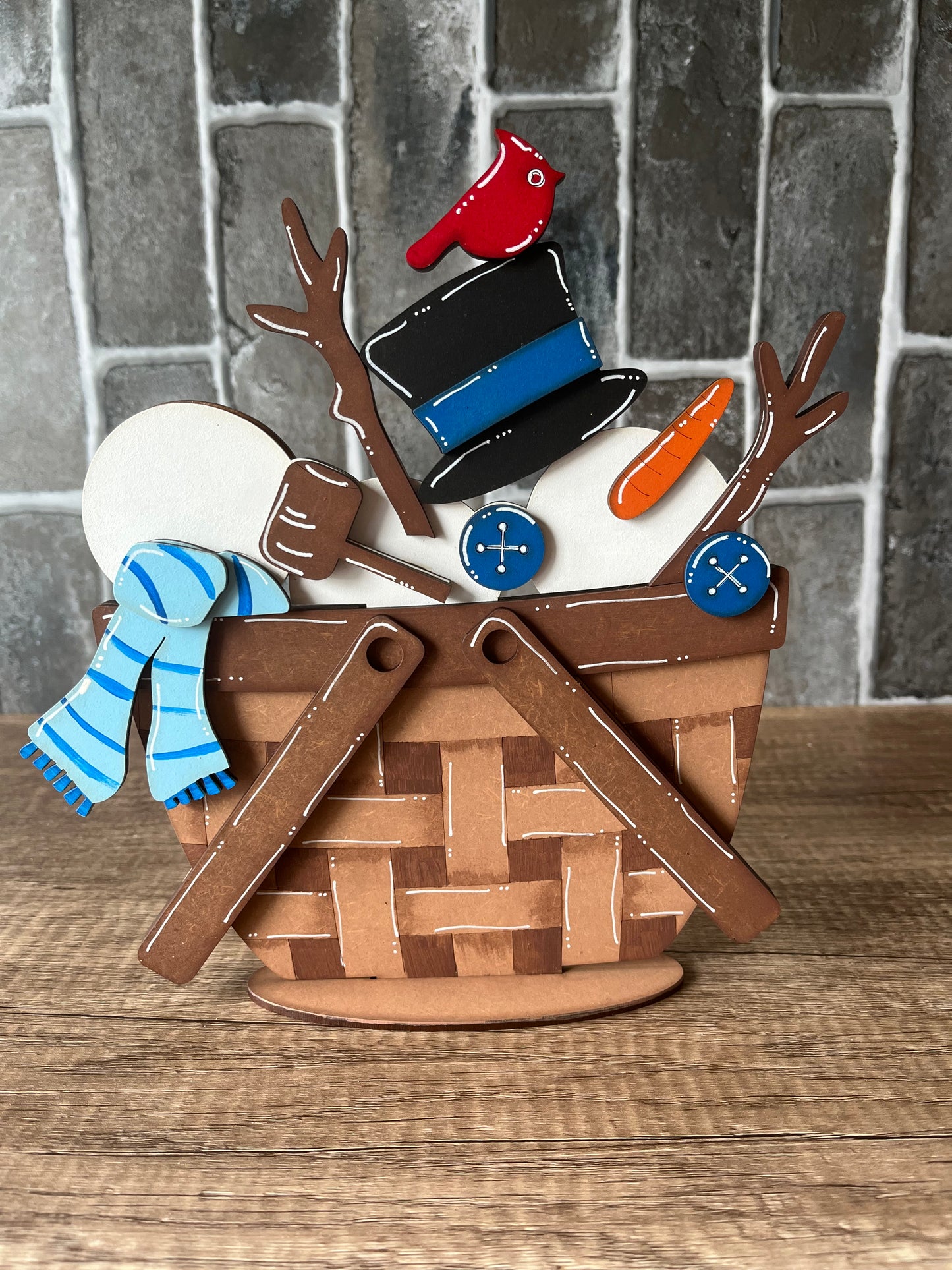 Snowman Basket Insert