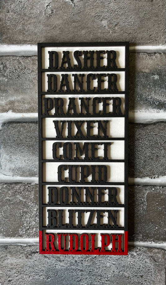 Reindeer Name Sign