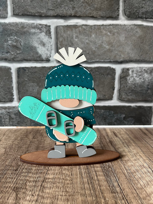 Snowboard Gnome Shelf Sitter