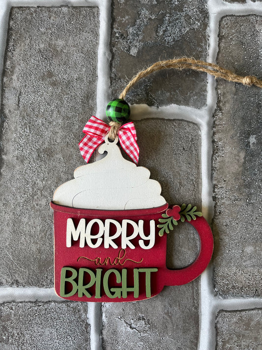 Merry & Bright Christmas Ornament