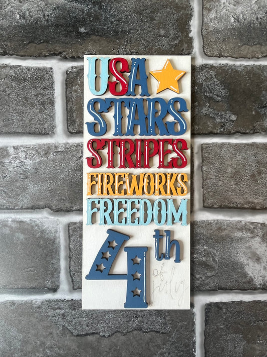 USA Stars Stripes Sign