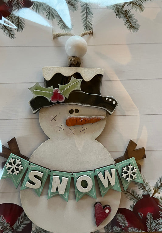 Snow Snowman Ornament