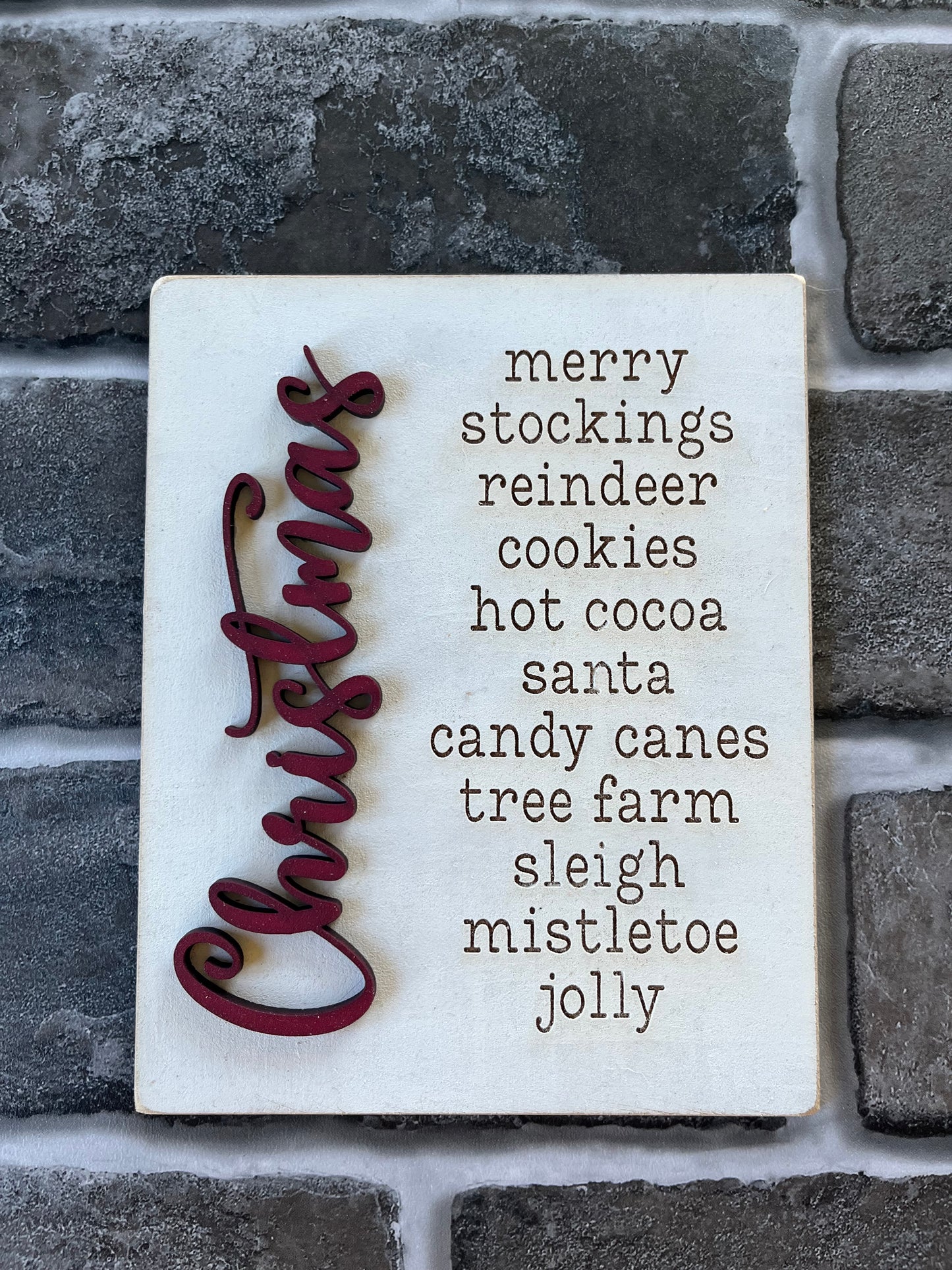 Christmas Words Sign