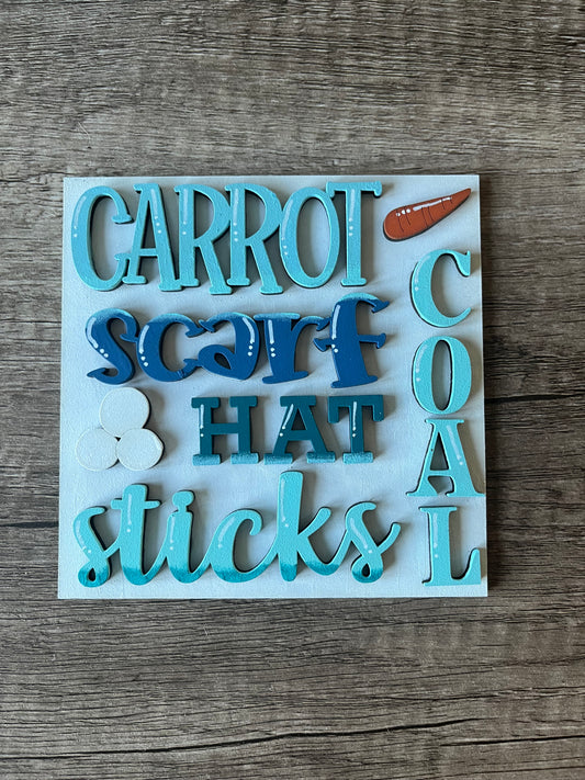 Carrot Scarf Hat Ladder Tile