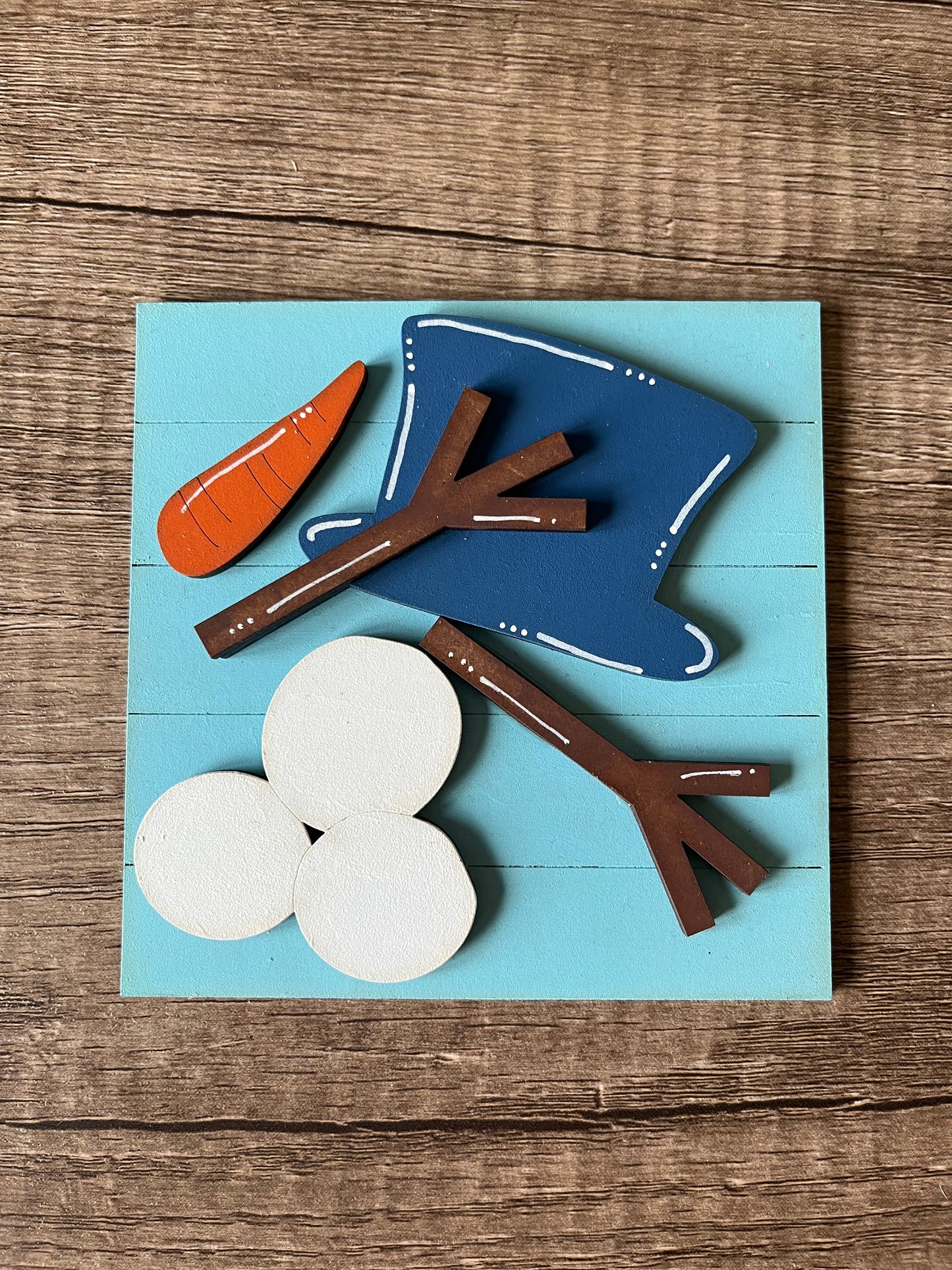 Snowman Parts Ladder Tile
