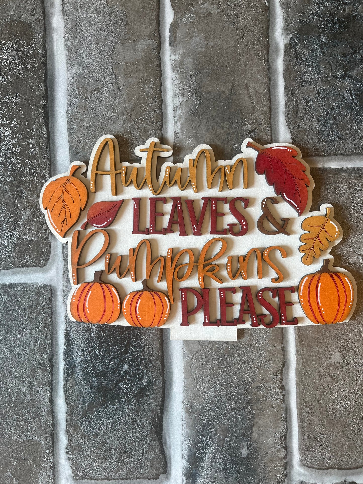 Autumn Leaves Basket Insert