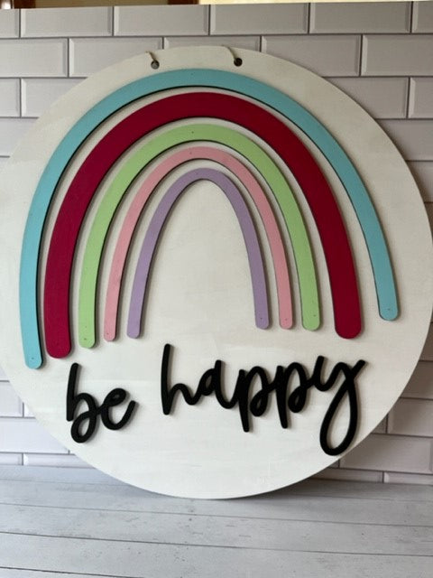 Be Happy Door Hanger