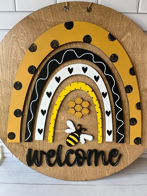 Welcome-Bee Door Hanger