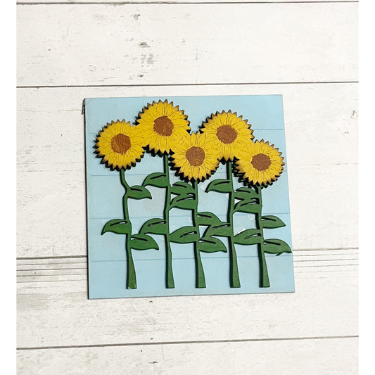 Standing Sunflower Ladder Tile