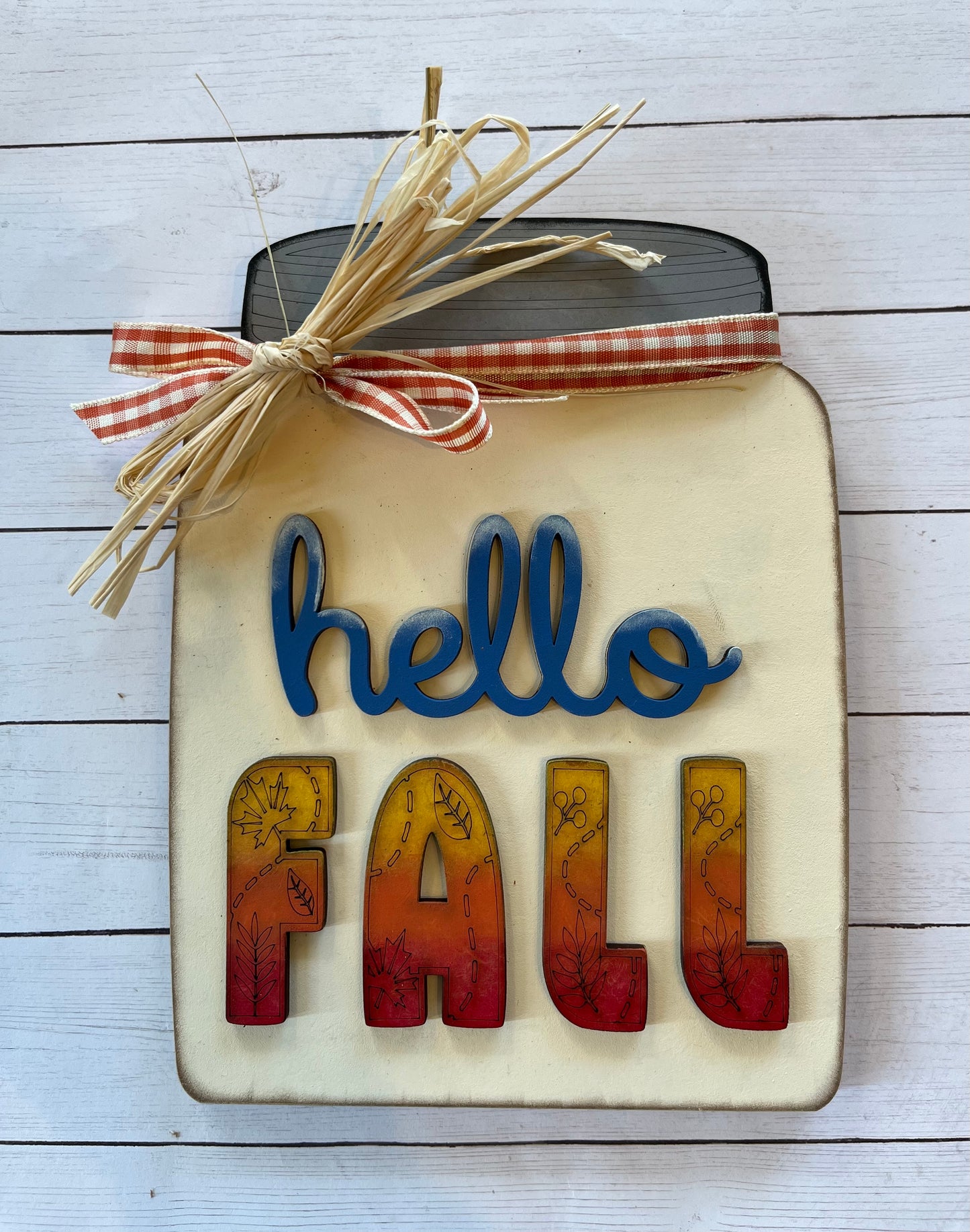 Hello Fall Shelf Sitter