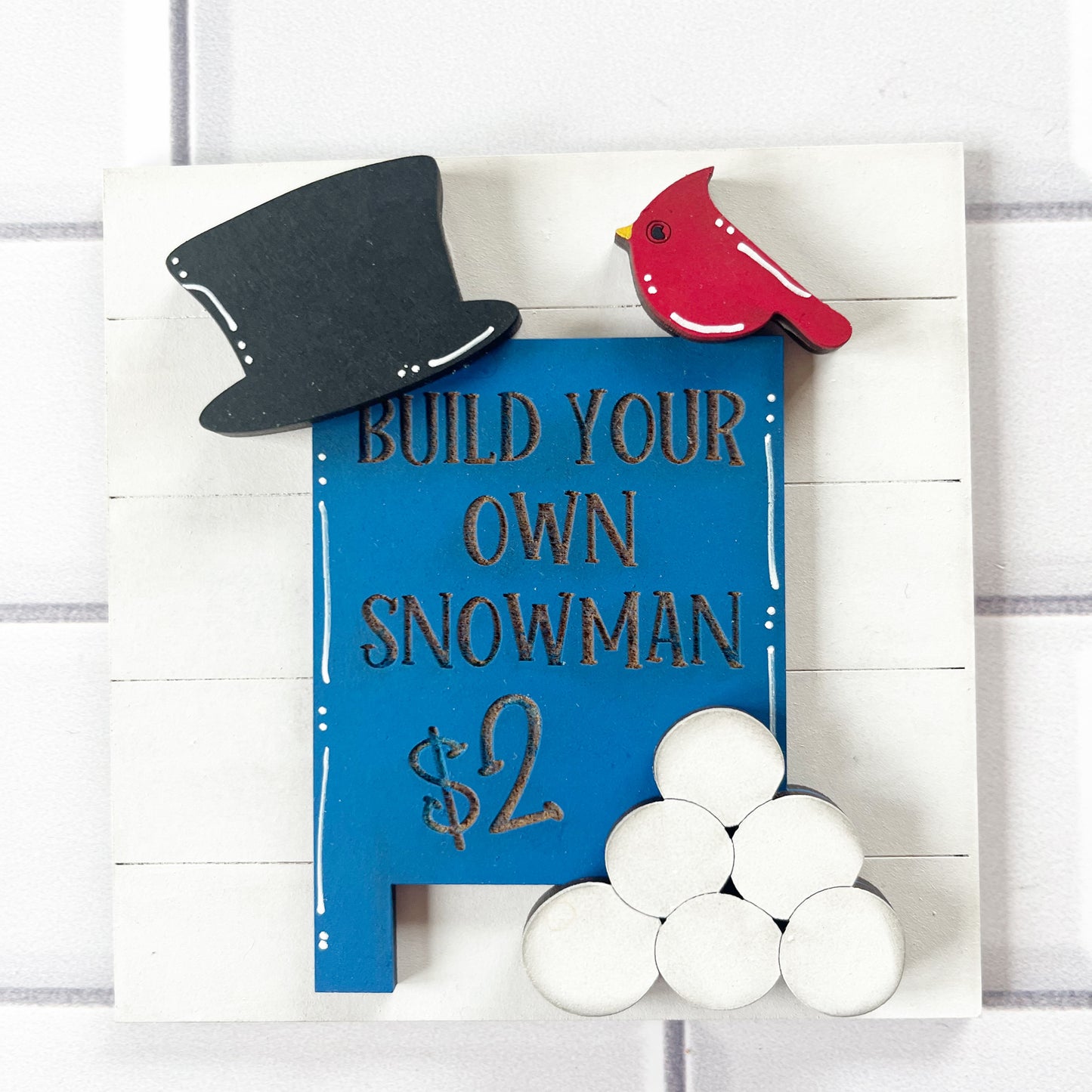 Build Your Snowman Ladder Tile