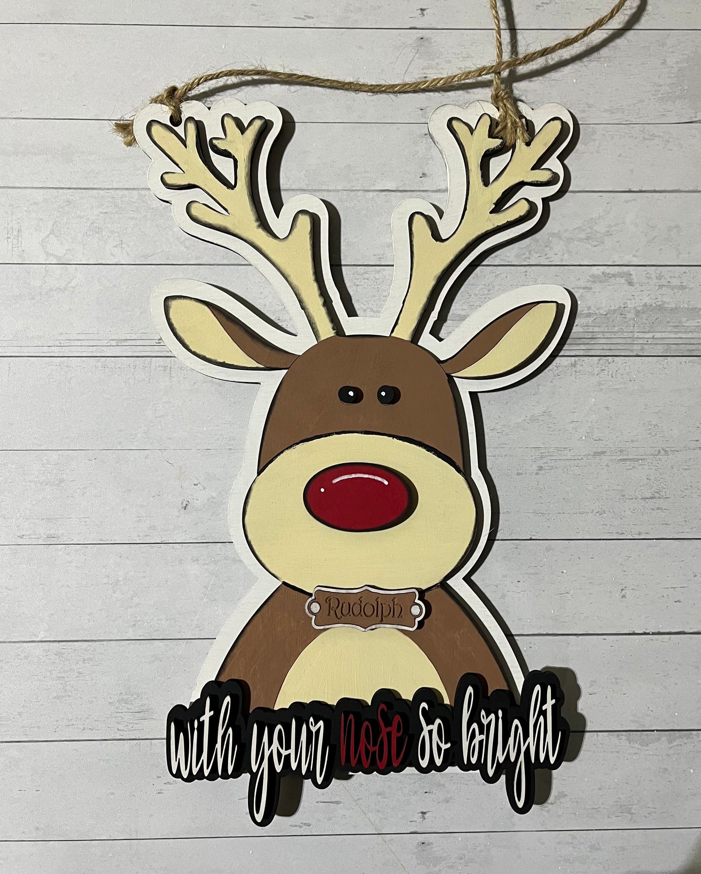 Medium Rudolph Door Hanger