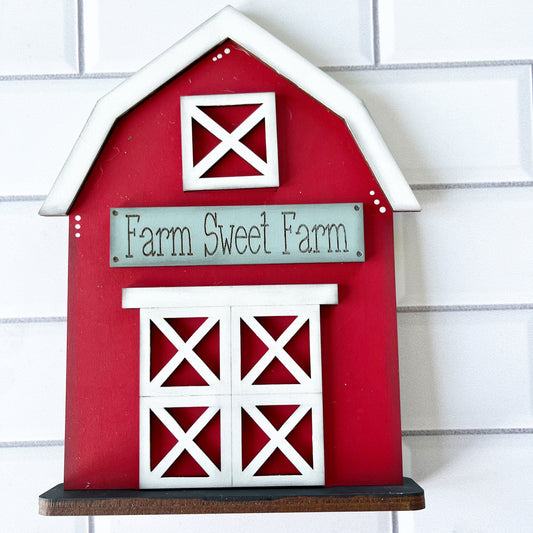 Red Barn Shelf Sitter