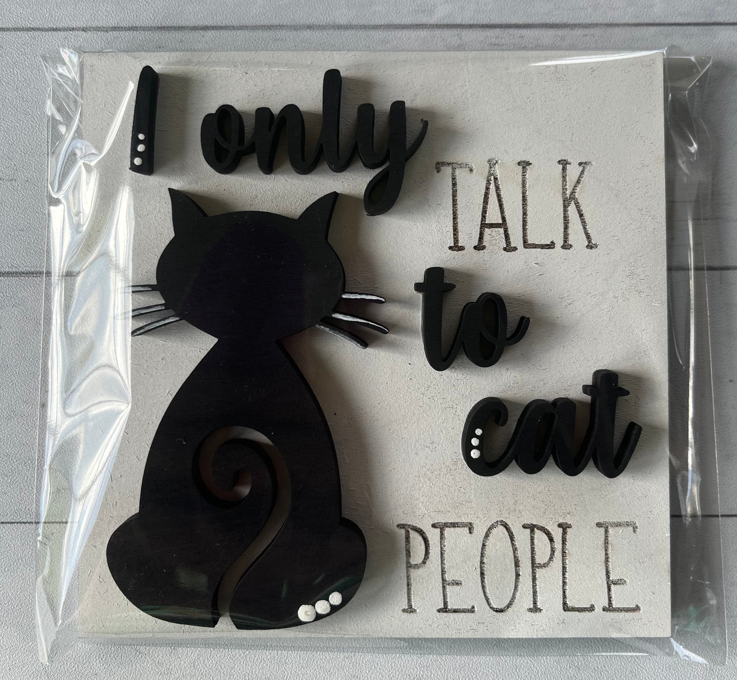 Only Talk to Cat Ladder Tile
