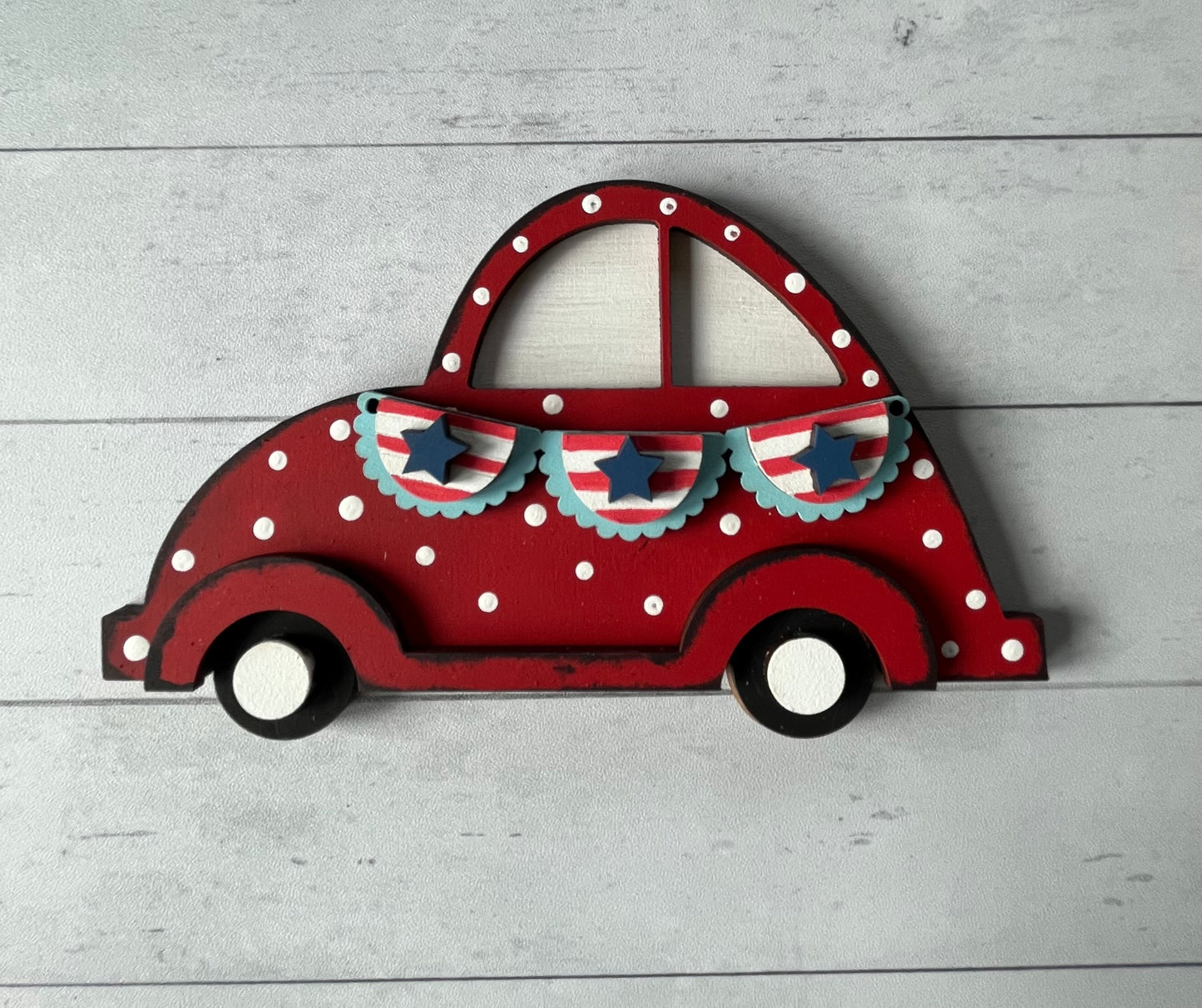 Patriotic Car Shelf Sitter