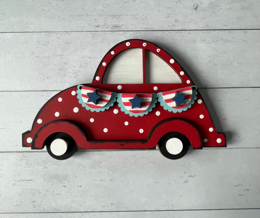 Patriotic Car Shelf Sitter