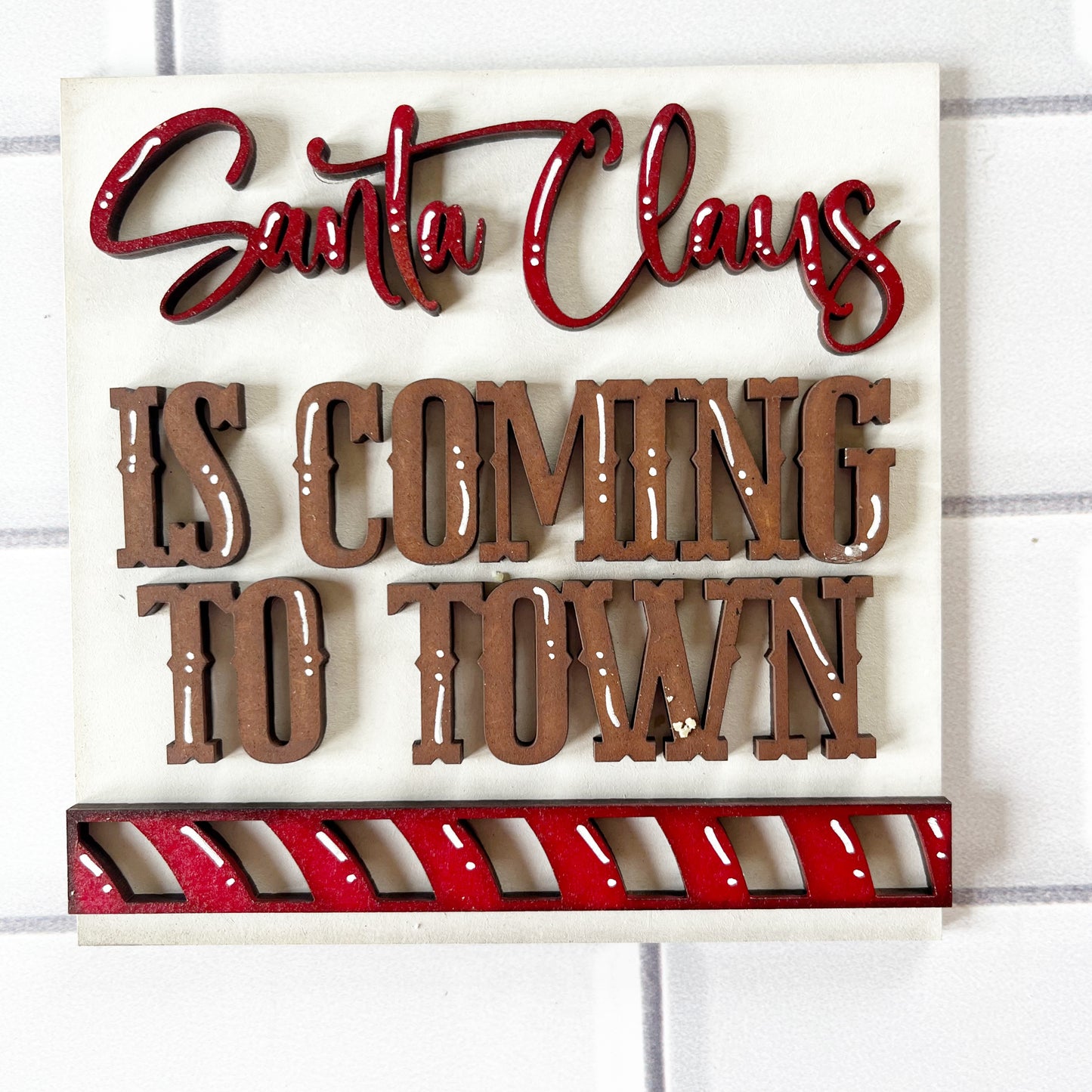 Santa Claus Coming Ladder Tile