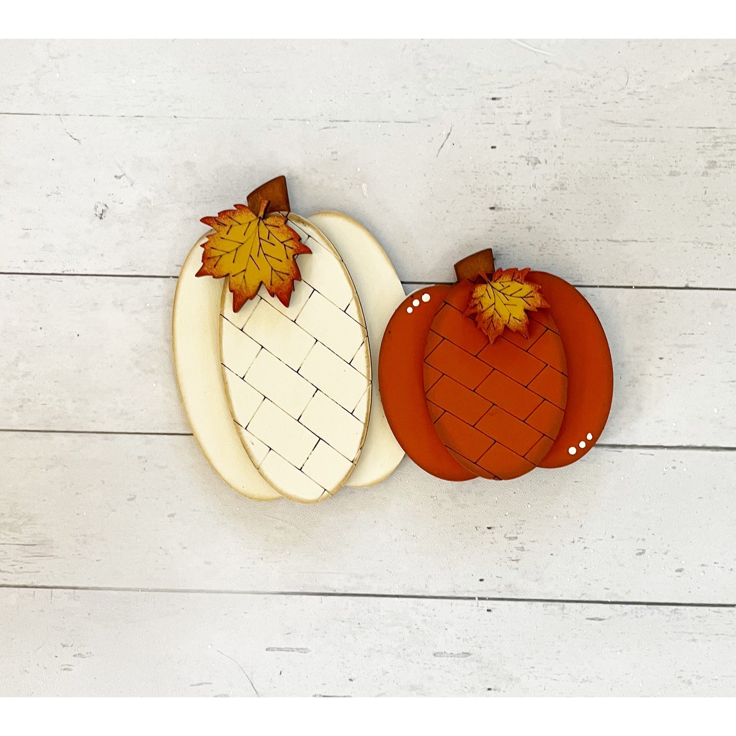 Two Pumpkins Tiered Tray