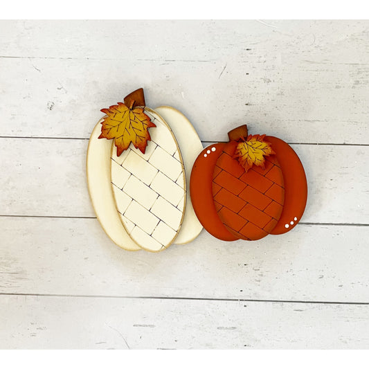 Two Pumpkins Tiered Tray