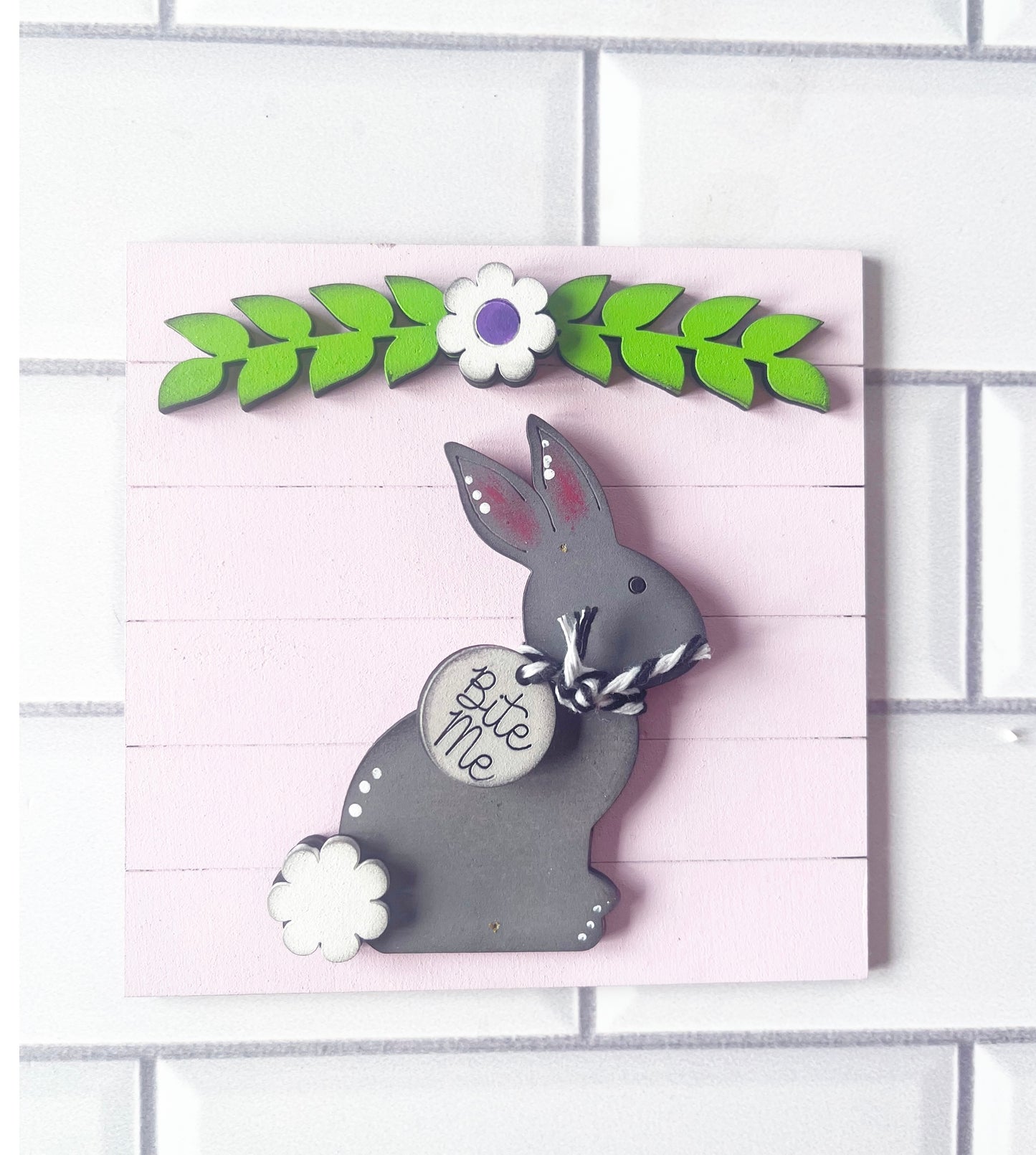 Bite Me Bunny Ladder Tile Easter Tile