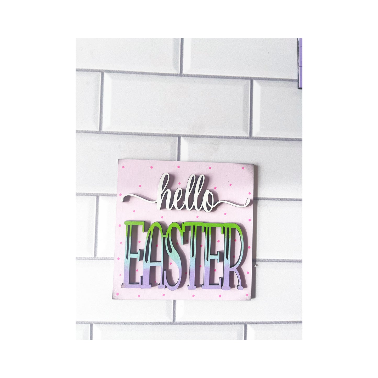 Hello Easter Ladder Tile Easter Tile