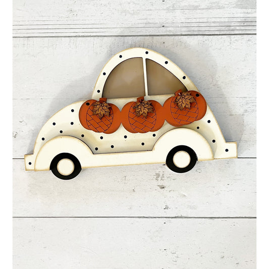 Pumpkin Car Tiered Tray
