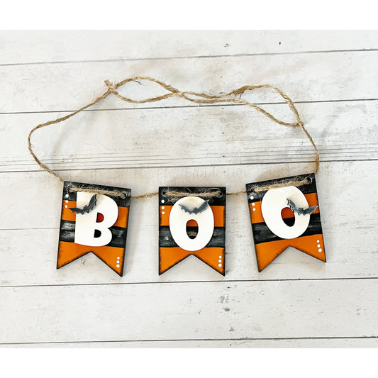 Boo Banner Tiered Tray