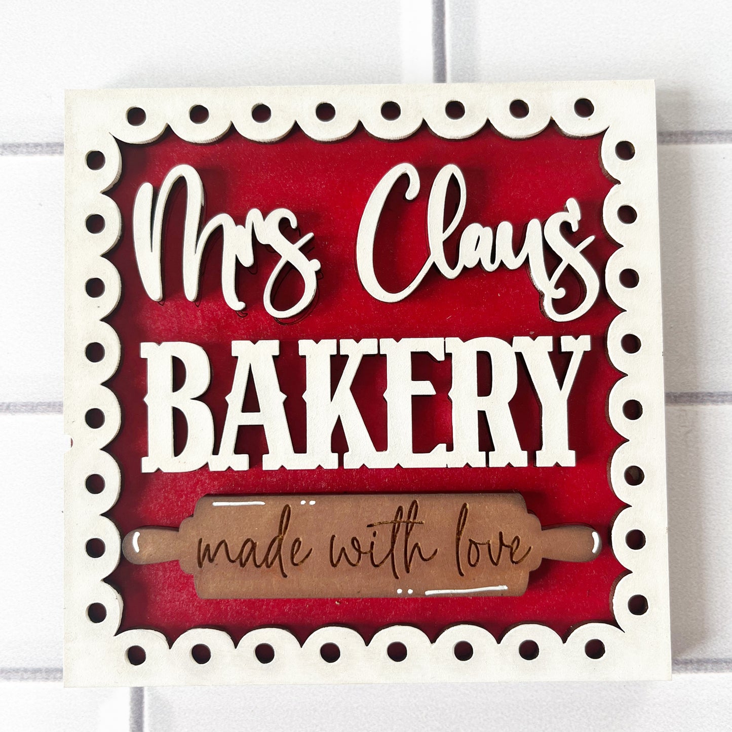 Mrs. Claus Bakery Ladder Tile